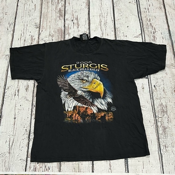 2006 Sturgis Bike Rally Motorcycle American Bike Crewneck Tee Tshirt - Picture 1 of 10